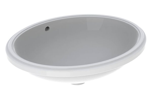 Geberit VariForm 500mm Oval Undercounter Basin - With Overflow