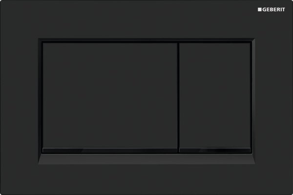 Geberit Sigma 30 Easy-to-Clean Matt Black/Gloss Black/Matt Black Dual Flush Plate