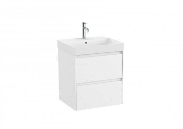 Roca Ona Unik 550mm Basin & Matt White Unit (2 Drawers)