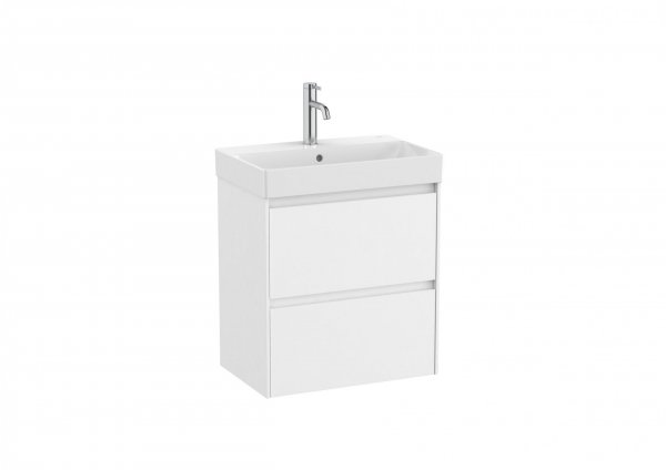Roca Ona Unik Compact 550mm Basin & Matt White Unit (2 Drawers)