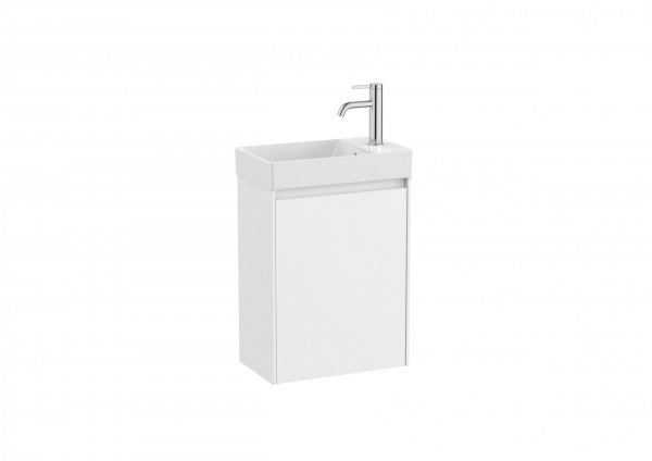 Roca Ona Unik Compact 450mm Right Hand Basin & Matt White Unit (1 Door)