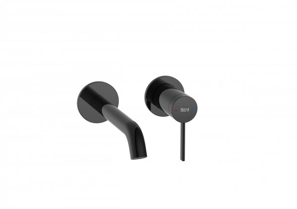 Roca Ona Wall-Mounted Built-in Basin Mixer - Titanium Black