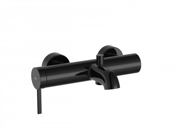 Roca Ona Wall Mounted Titanium Black Bath Shower Mixer
