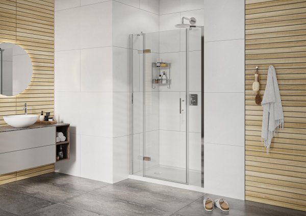 Roman Innov8 Hinged Door with Two In-Line Panels 1600mm (Alcove Fitting)