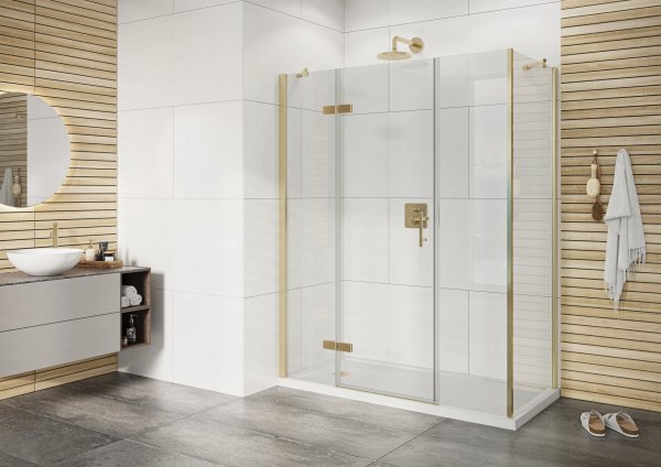 Roman Innov8 Hinged Door with Two In-Line Panels 1200 x 800mm (Corner Fitting)