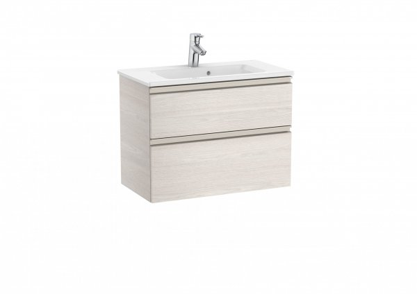 Roca The Gap Compact Nordic Ash 700mm 2 Drawer Vanity Unit with Basin