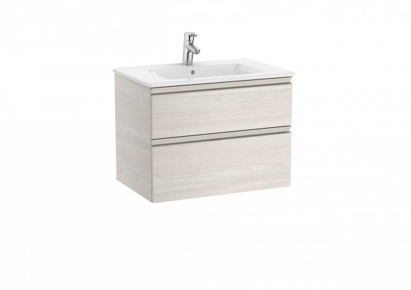 Roca The Gap Nordic Ash 700mm 2 Drawer Vanity Unit with Basin