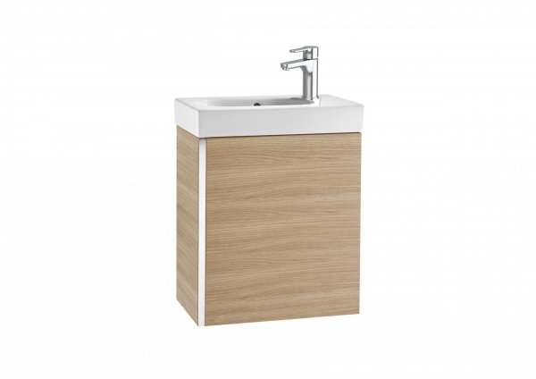 Roca Mini Textured Oak Vanity Unit and Basin