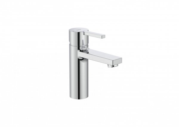 Roca Naia Chrome Smooth Bodied Basin Mixer with Click-Clack Waste