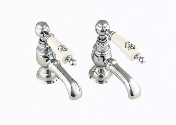 Silverdale Berkeley Bath Pillar Taps - Chrome