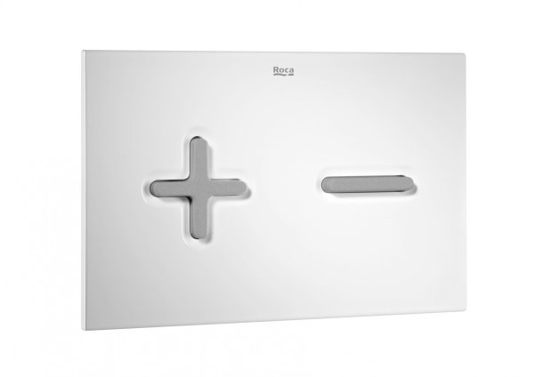 Roca PL6 White/Grey Dual Flush Plate
