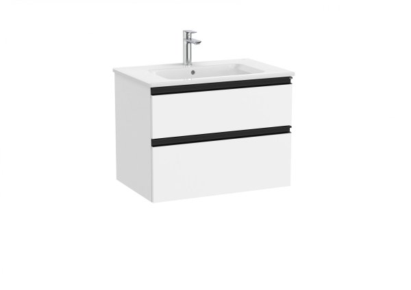Roca The Gap Matt White 700mm 2 Drawer Vanity Unit with Basin