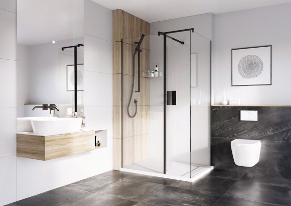 Roman Haven Select 200mm Fixed Deflector Panel (10mm) - Matt Black