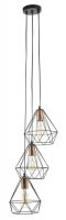 Dar Deyon 3lt Cluster Pendant Black & Copper