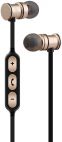 Av:link 100.543 Metallic Magnetic Bluetooth Earphones Ribbon Style Cable - Gold