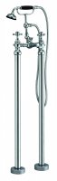 Harrogate Chrome Freestanding Bath Shower Mixer - Black