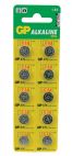 GP 656.206 LR44/AG13/A76 Alkaline Button Cell Battery 125mAh Pack of 10 - New