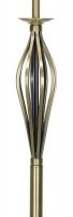 Dar Bybliss Floor Lamp Antique Brass with Byb1535 Gold Shade