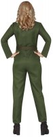 Womens Fighter Pilot Costume Jet Pilot Jumpsuit Fancy Dress Aviator Outfit