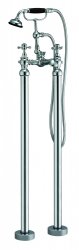 Harrogate Chrome Freestanding Bath Shower Mixer - Black