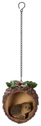Christmas Hedgehog In Pine Cone Hanging Decoration H10.5cm - Vivid Arts BG-PC28-F