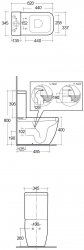 RAK Metropolitan Close Coupled Back To Wall WC