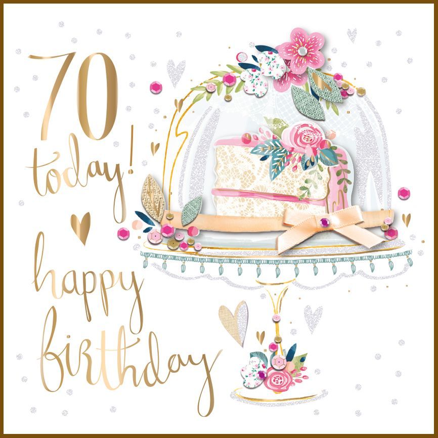 70th Birthday Card - Female 70 Today - Clementine Talking Pictures ...