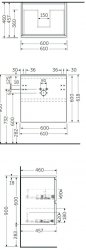 RAK Joy 60cm Scandinavian Oak Vanity Unit