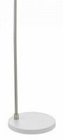 Dar Frederick Floor Lamp White / Satin Chrome