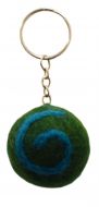 Swirl Keyrings - Green/Blue