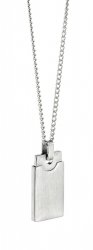 Fred Bennett Brushed Stainless Steel Rectangle Pendant