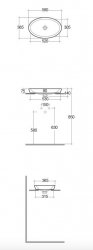 RAK Resort 58cm Oval Counter Top Basin