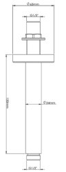 BC Designs Victrion Ceiling Mounted Wall Shower Arm