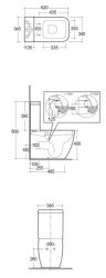 RAK Metropolitan Rimless Close Coupled Back To Wall WC