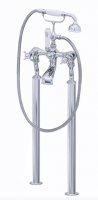 Perrin & Rowe Floor Mounted BSM with Handshower and Crosshead Handles