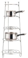 Apollo Housewares Chrome Saucepan Stand 5 Tier